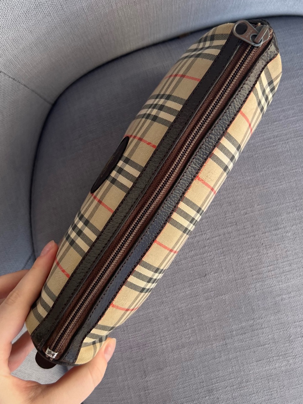 Burberrys plaid pouch cosmetic bag clutch - Picture 7 of 13